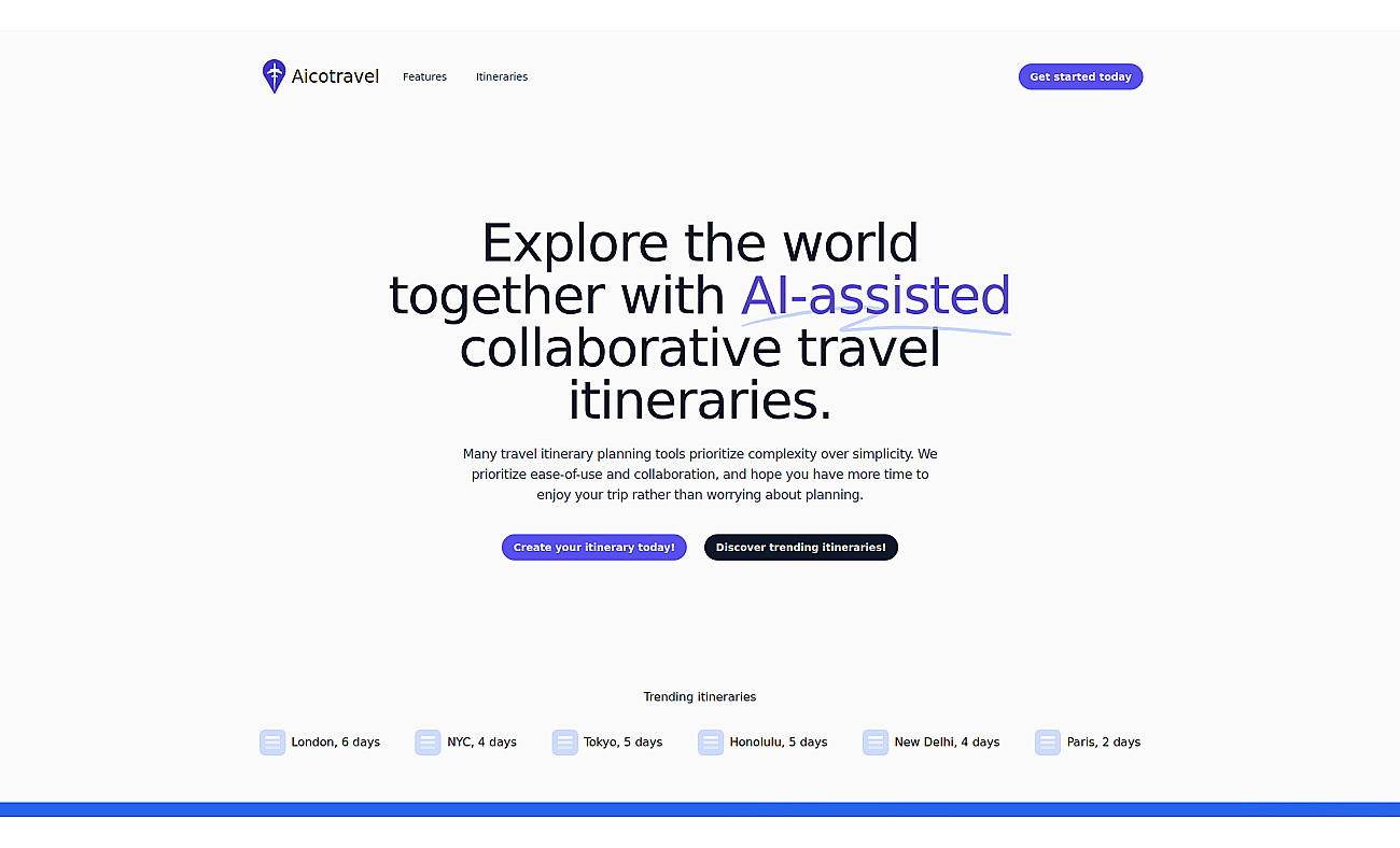 Aicotravel screenshot
