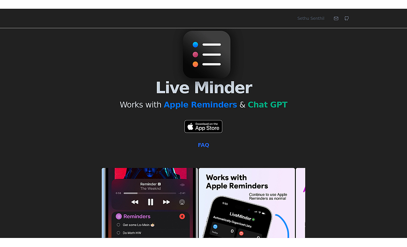 Live minder screenshot