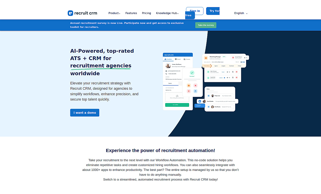 RecruitCRM screenshot