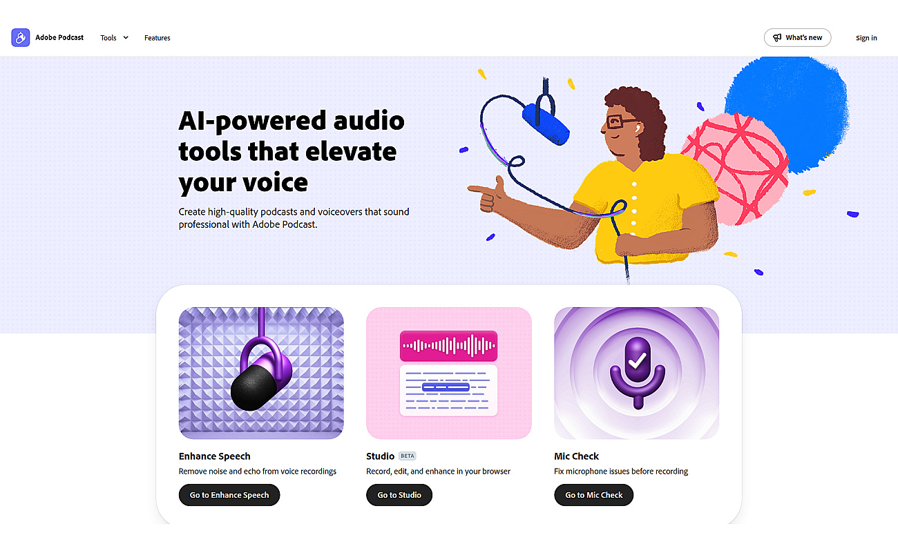 Adobe Podcast screenshot