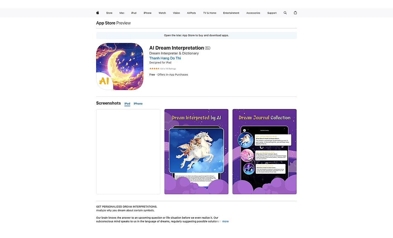 AI Dream Interpretation screenshot