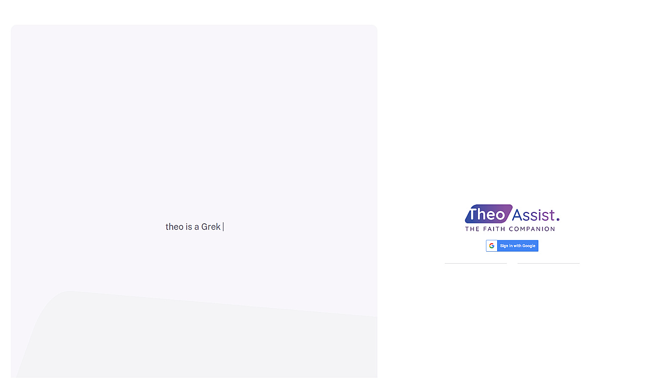 Theoassist screenshot
