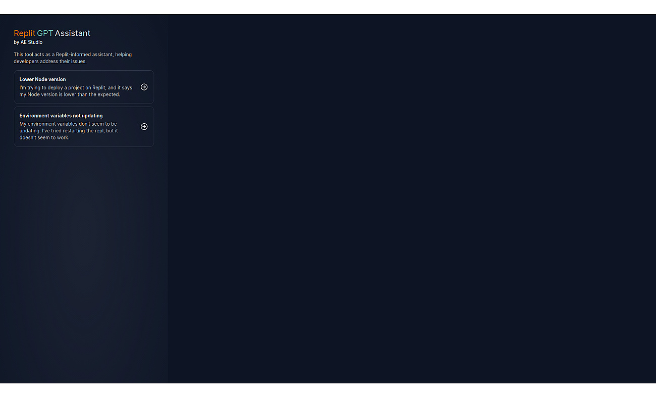 Replit gpt assistant screenshot