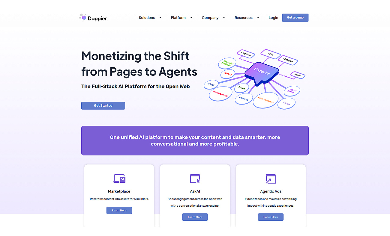 Dappier 2.0 screenshot