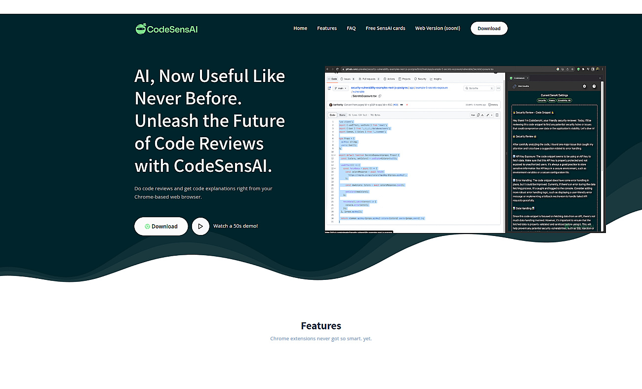 CodeSensAI screenshot