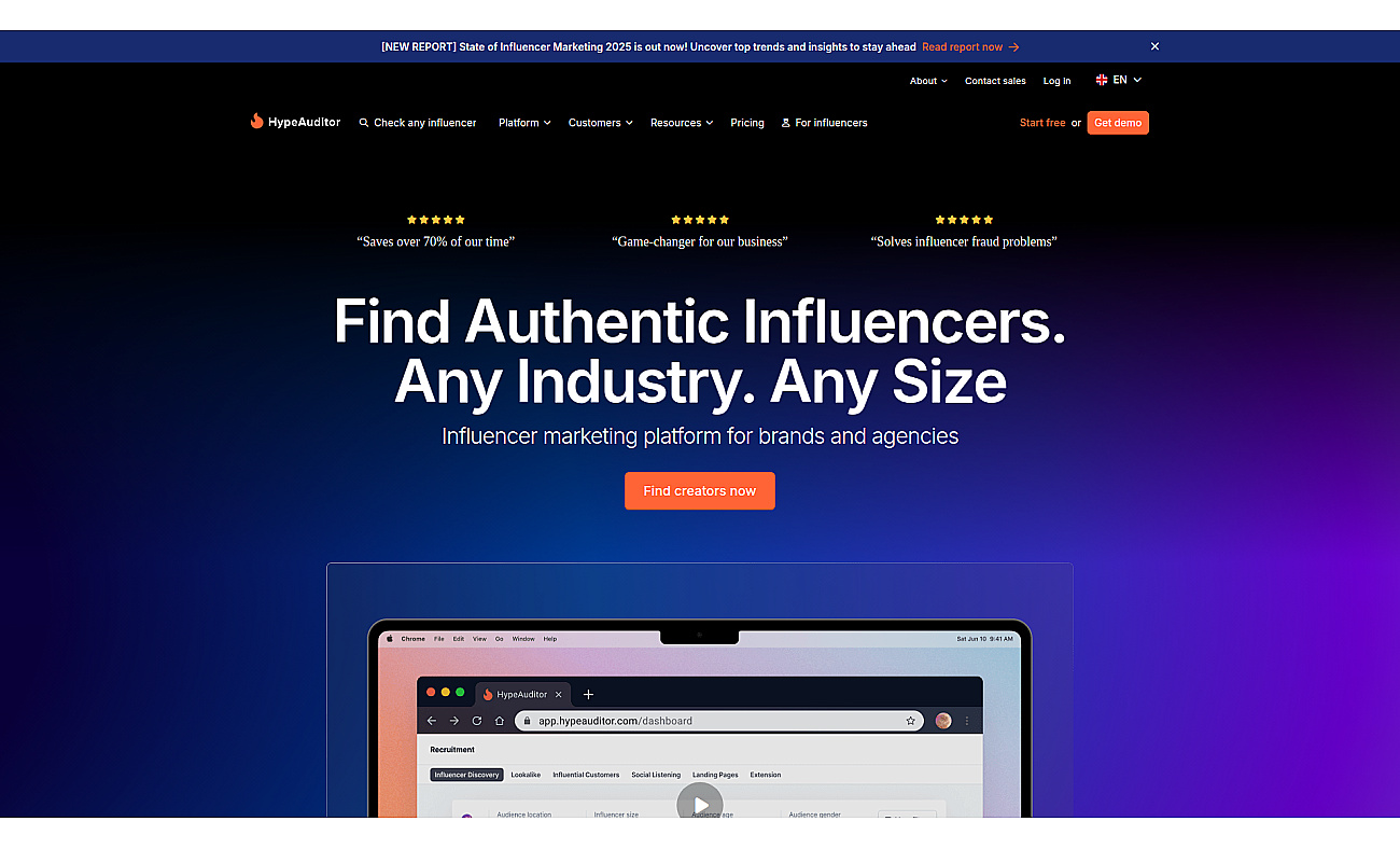 HypeAuditor screenshot
