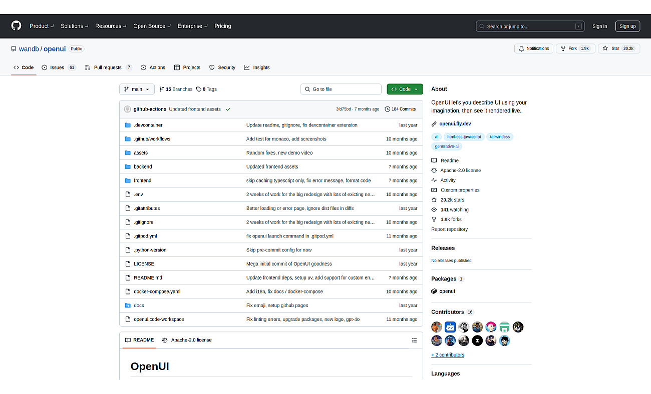 OpenUI screenshot
