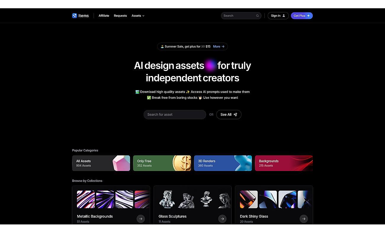Items Design screenshot