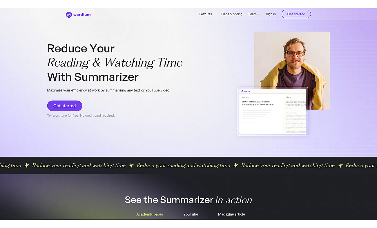 Wordtune Read screenshot