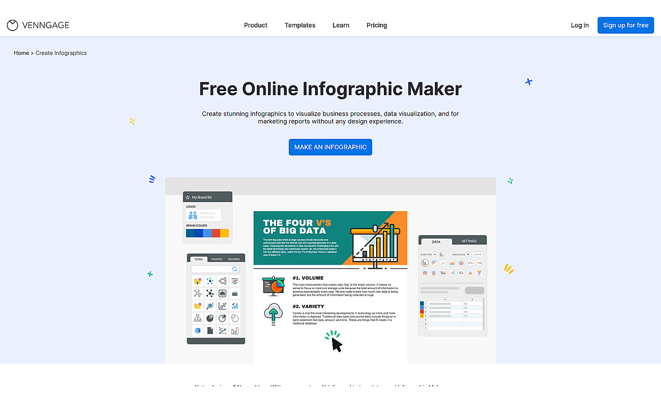 AI Infographic Generator - Venngage screenshot