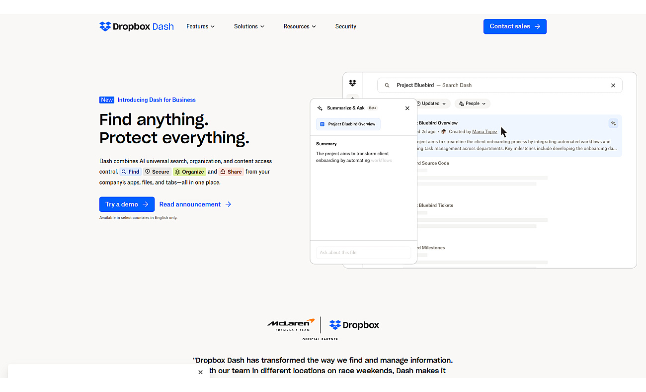 Dropbox Dash screenshot