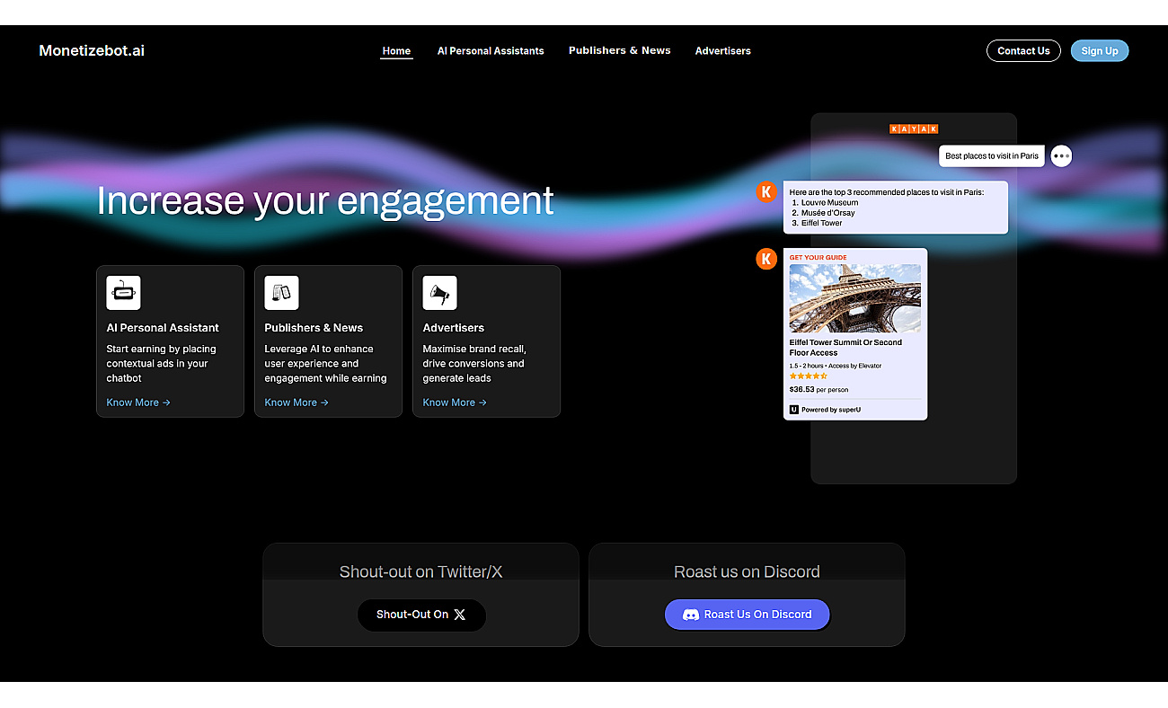 Monetizebot.ai screenshot