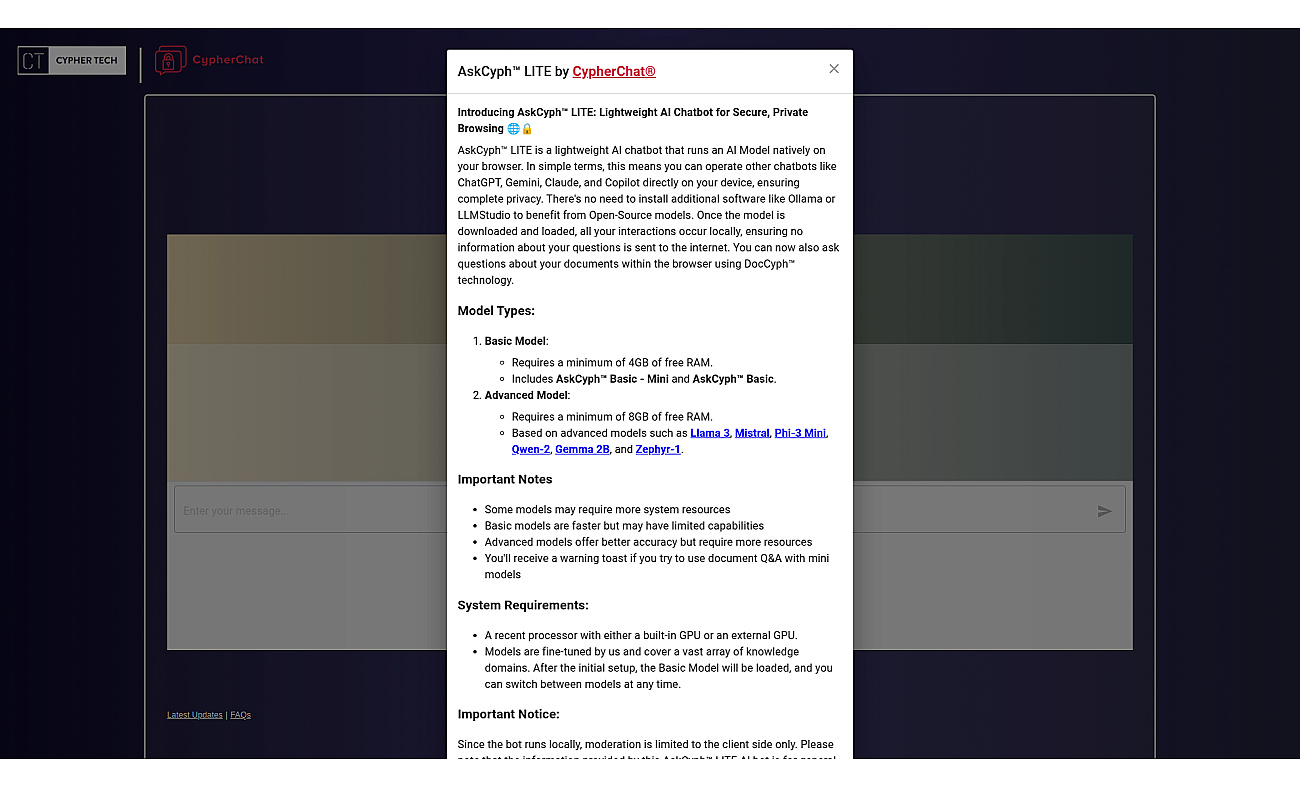 AskCyph screenshot