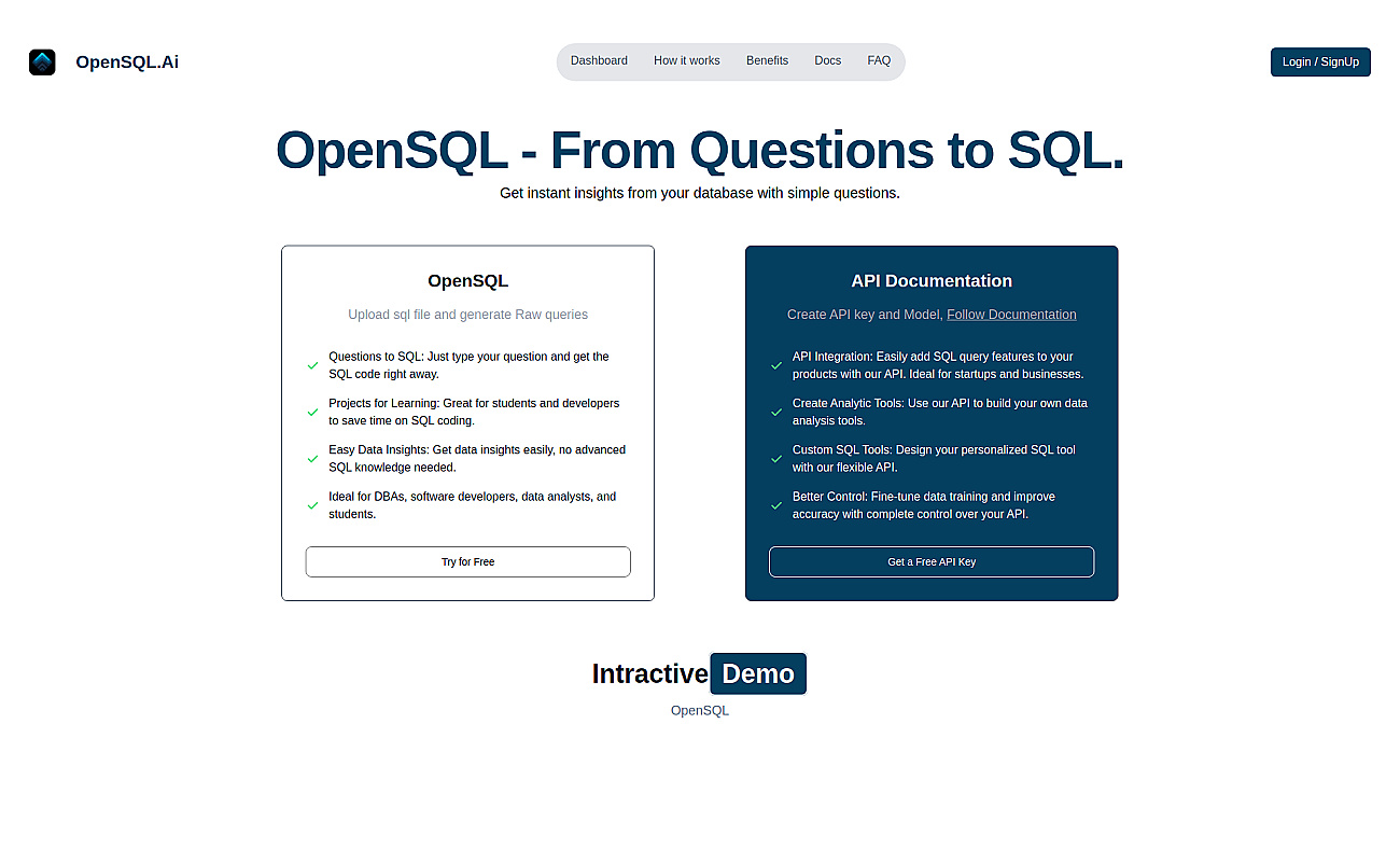 OpenSQL AI screenshot