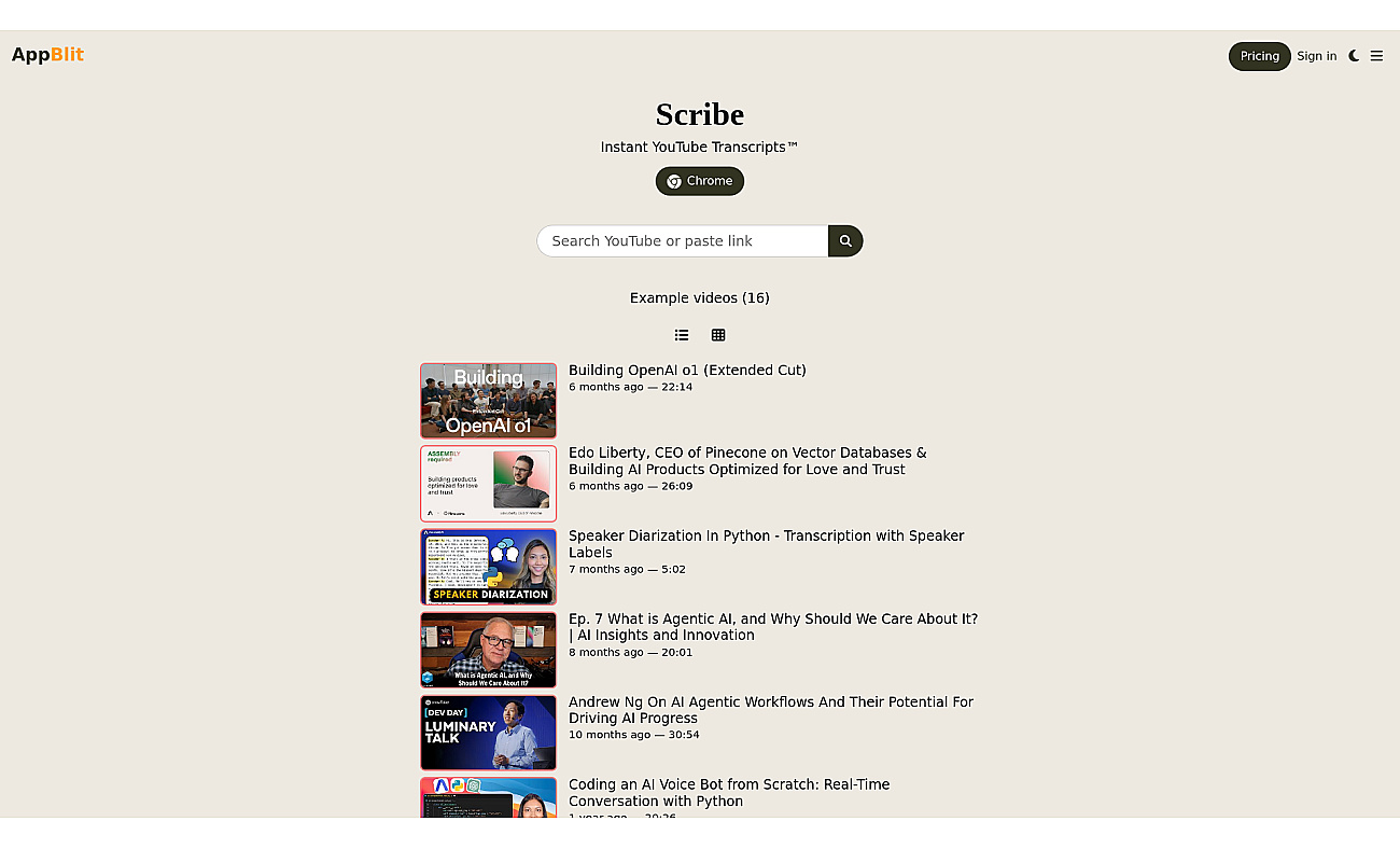 Appblit Scribe screenshot