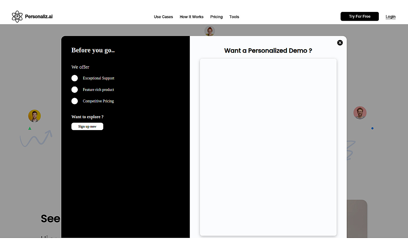 Personaliz.ai screenshot