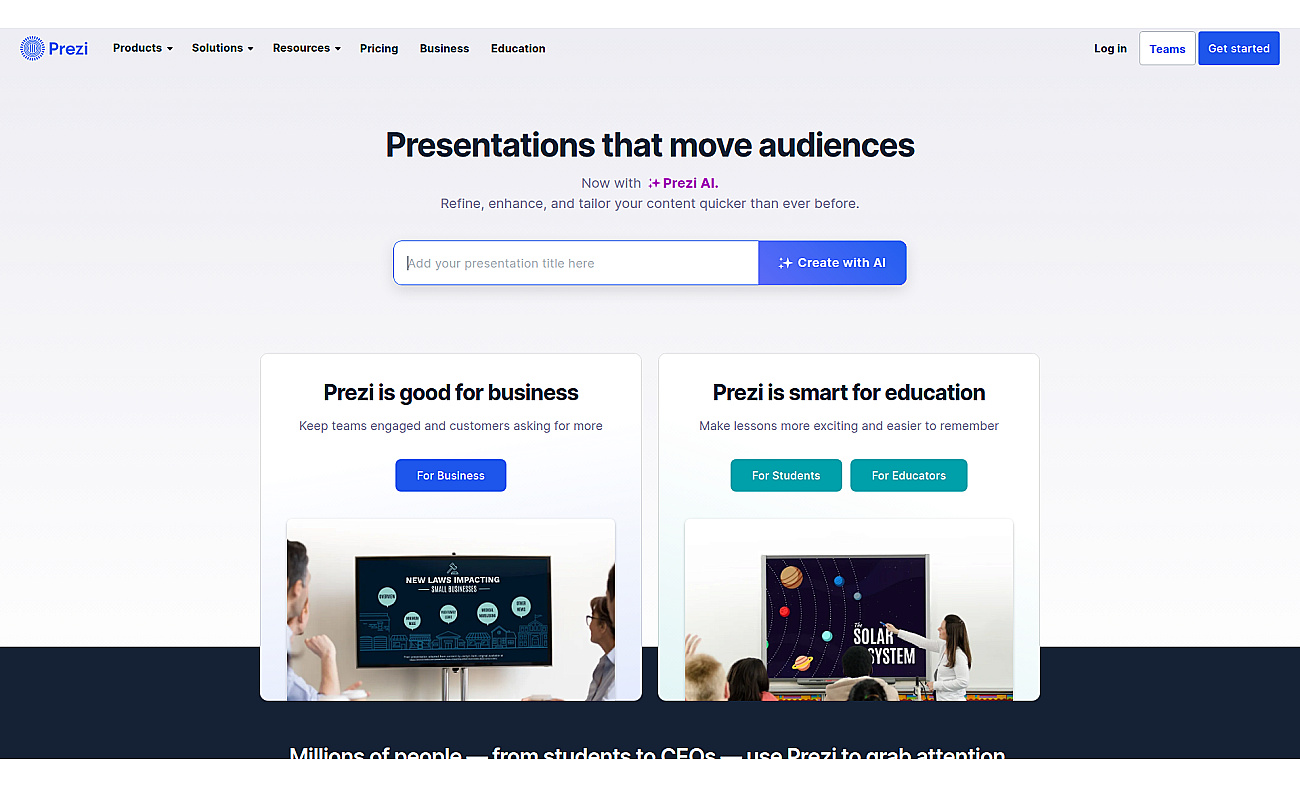 Prezi screenshot