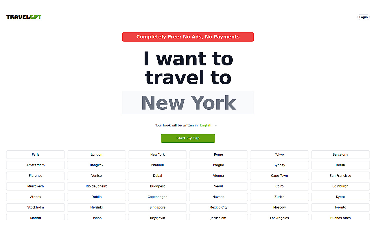 Travelgpt screenshot