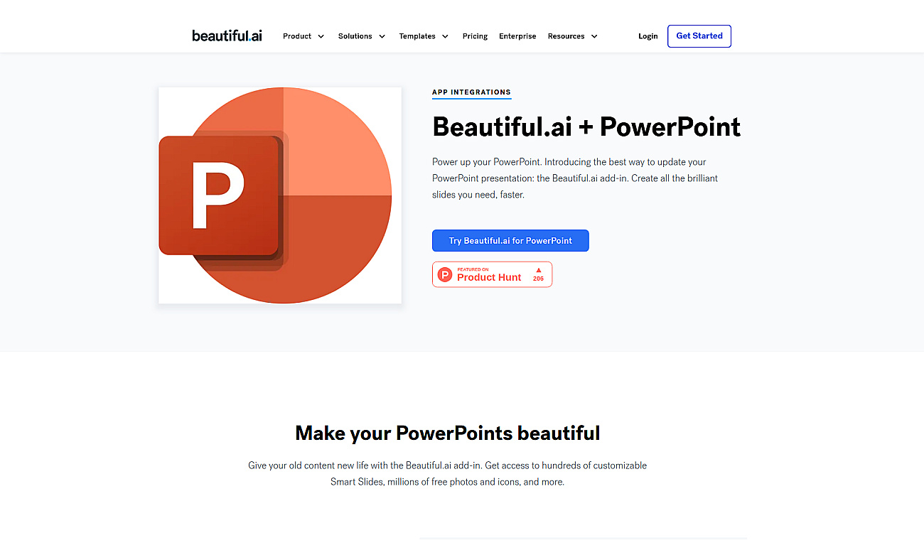 Beautiful.ai PowerPoint Add-In screenshot