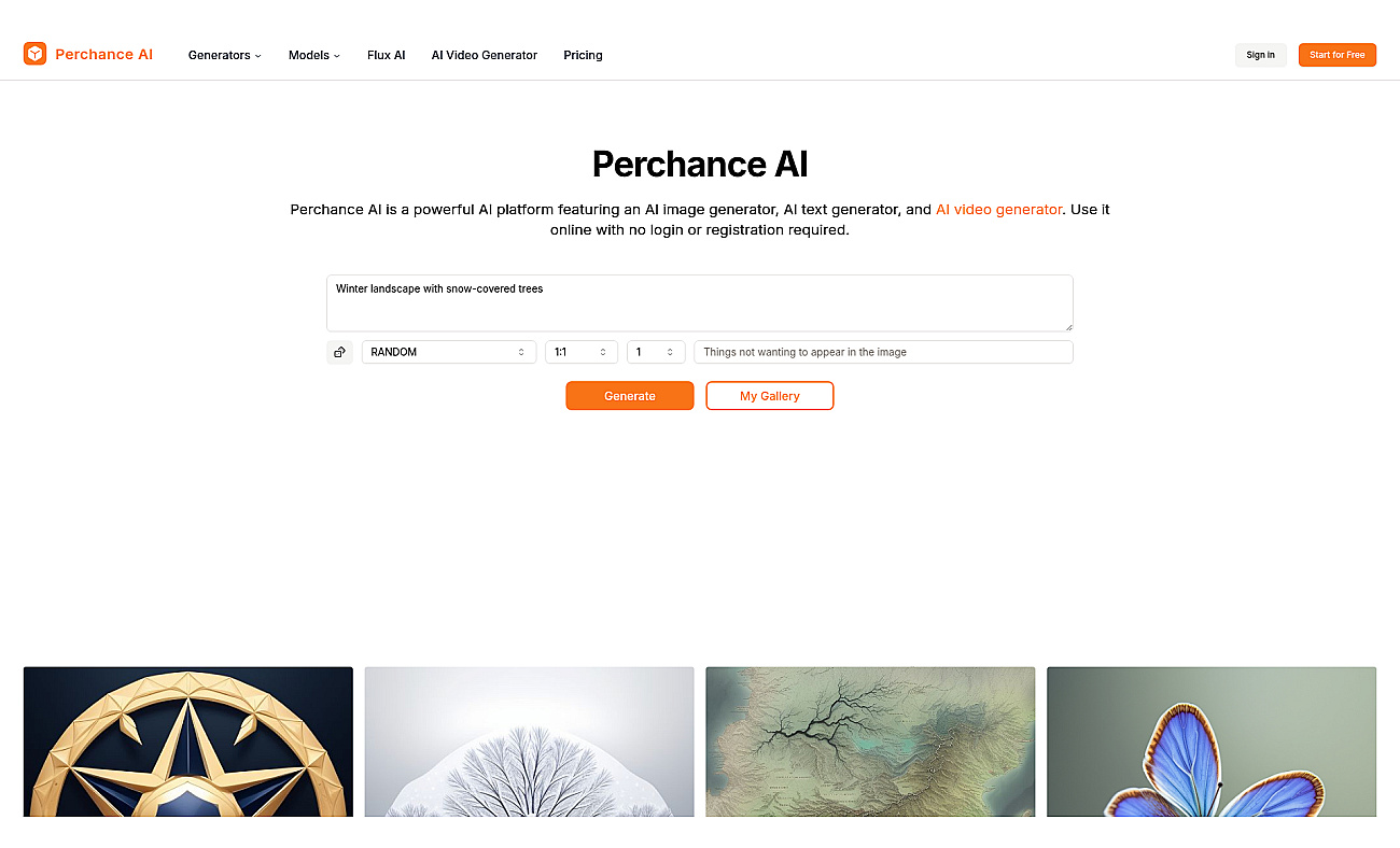 Perchance AI screenshot