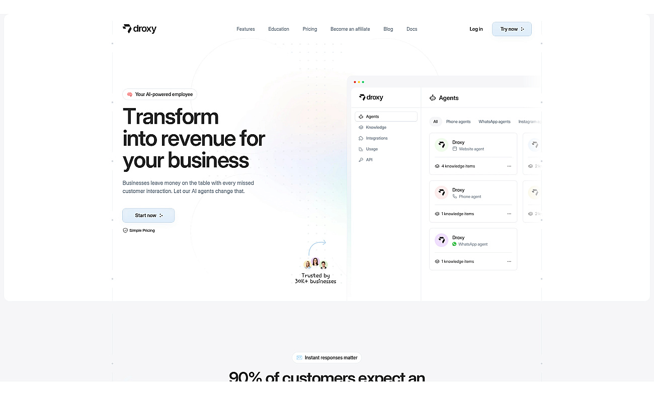 Droxy screenshot