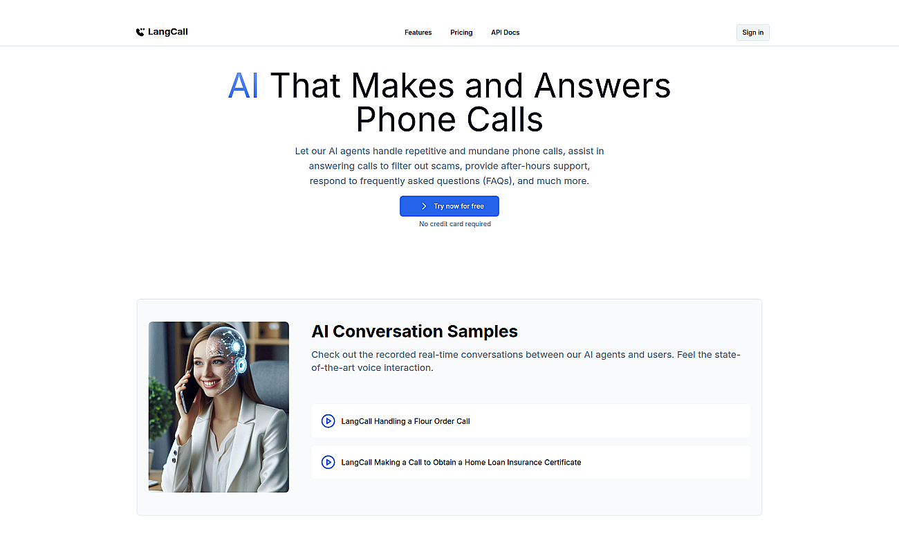 LangCall screenshot