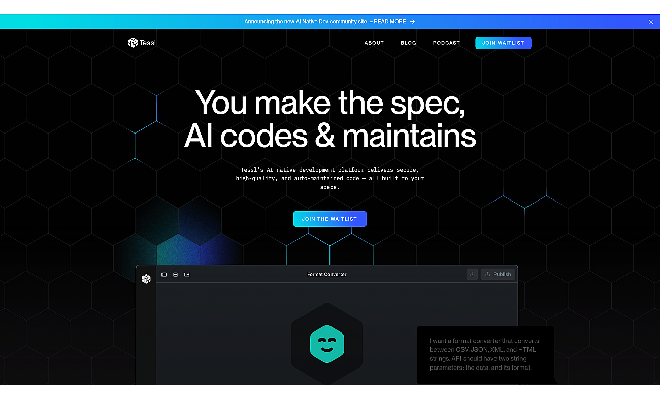Tessl screenshot