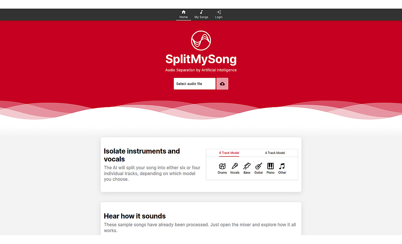 Splitmysong screenshot