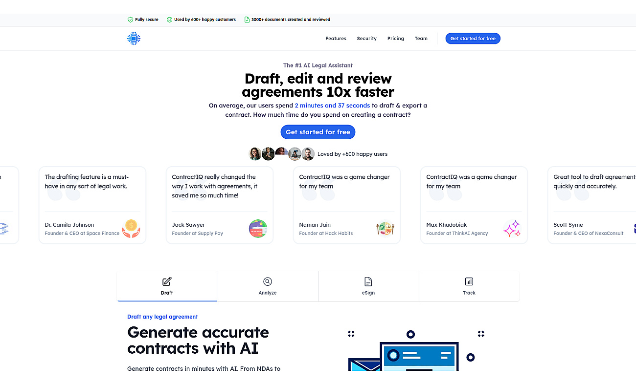 Contractiq screenshot