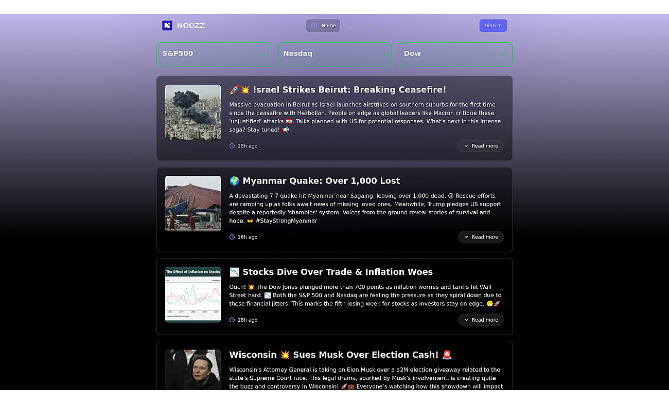 Noozz screenshot