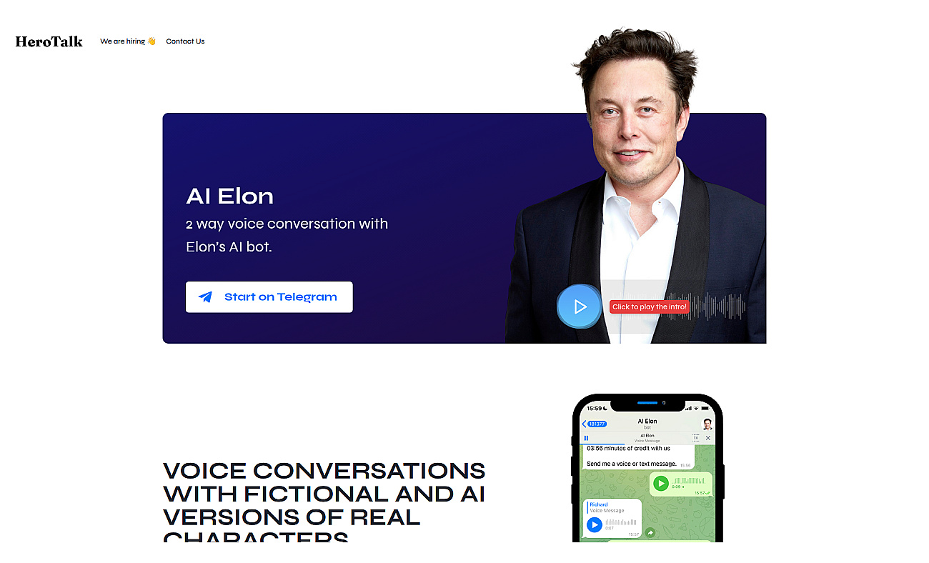 Herotalk screenshot