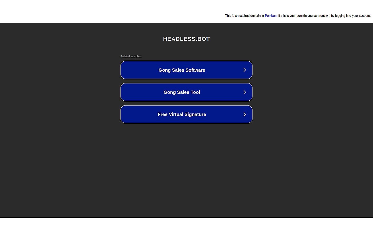 Headless Bot API early access screenshot