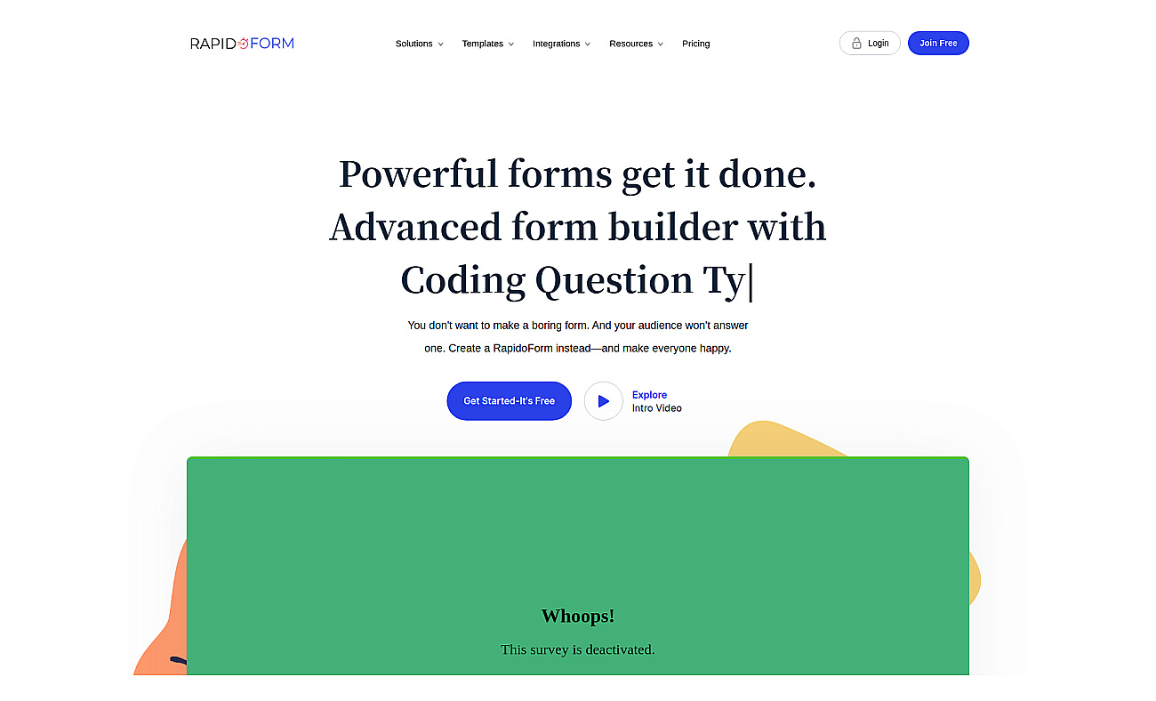 Rapidoform screenshot