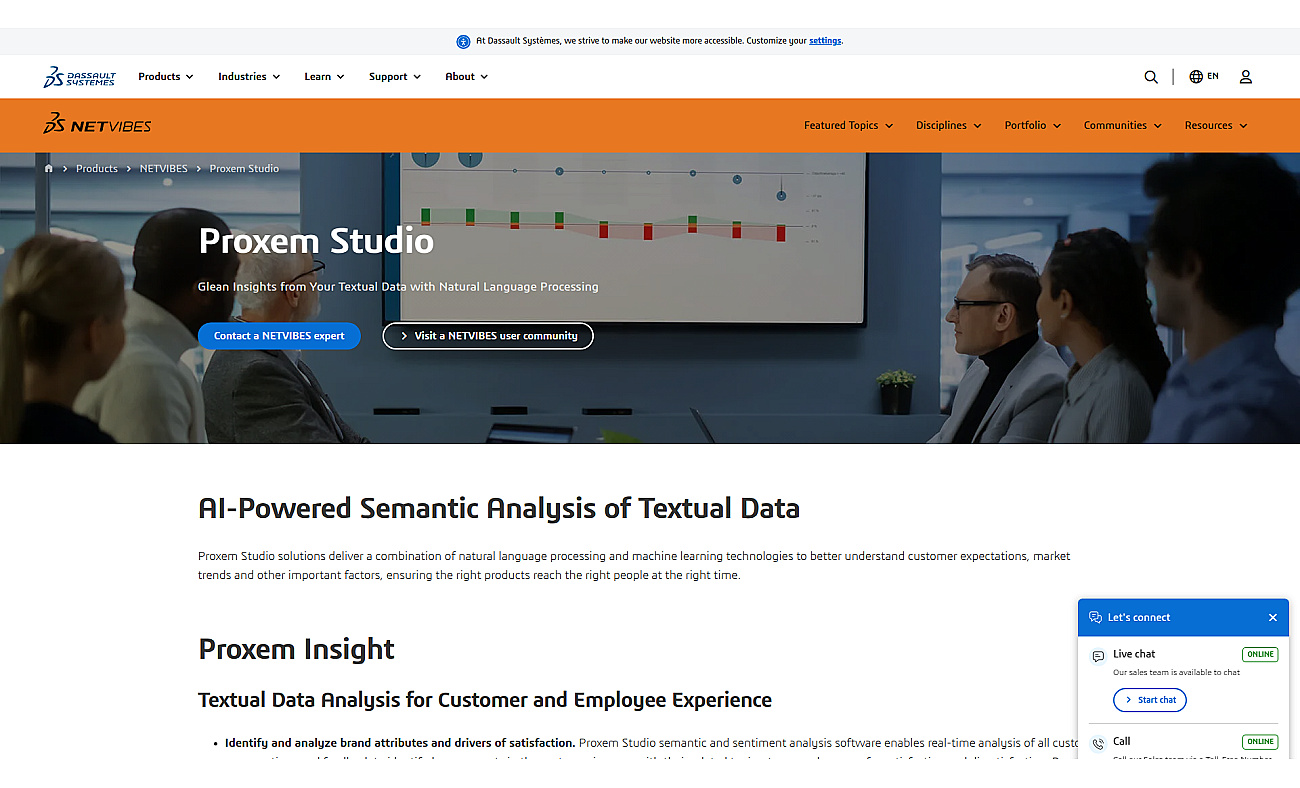 Proxem Text Analysis screenshot