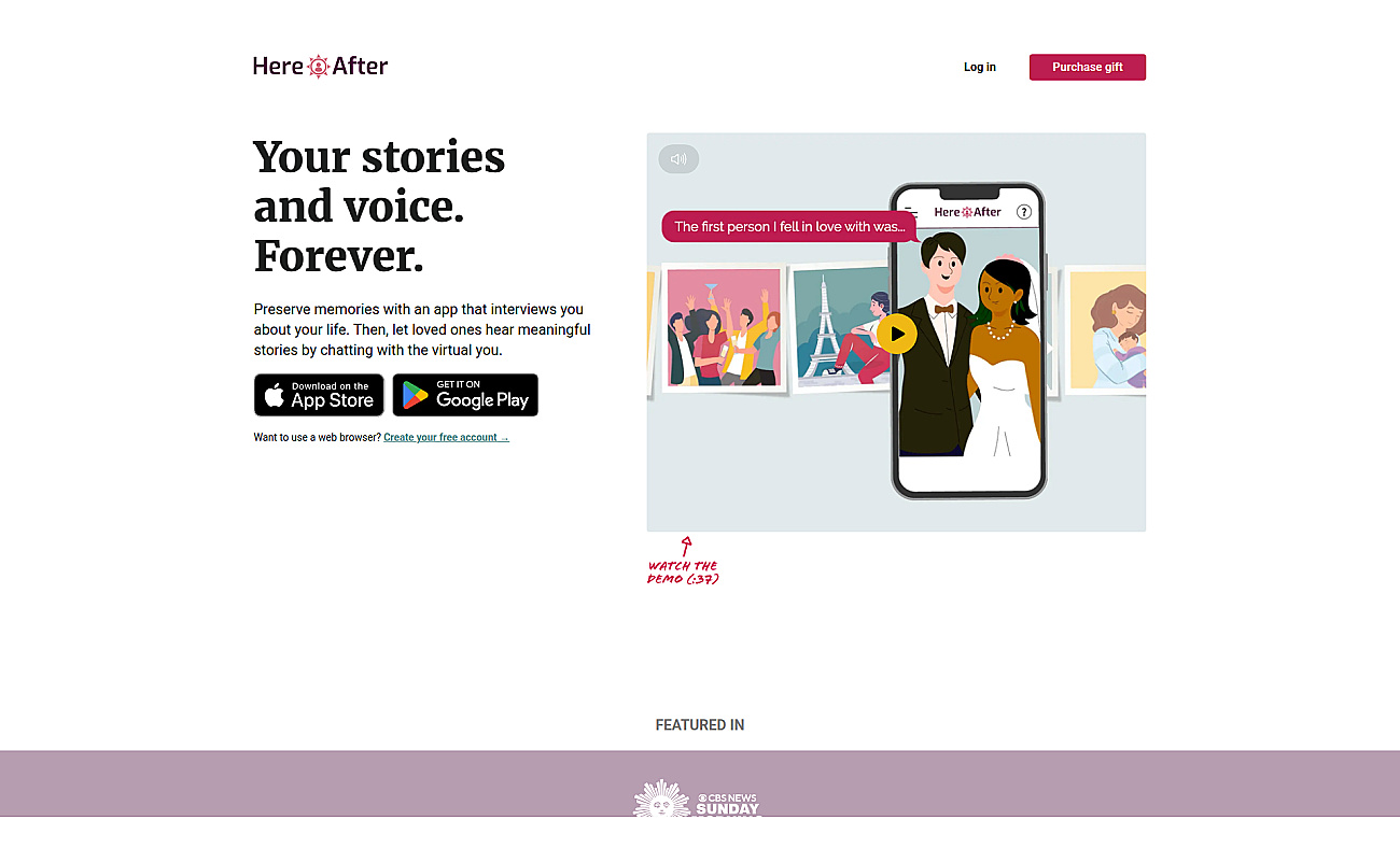 HereAfter AI screenshot
