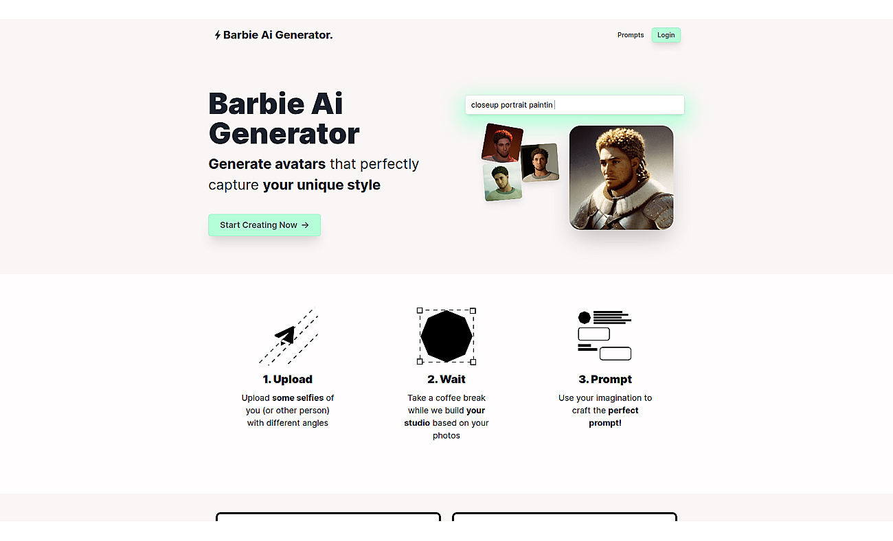 Barbie ai generator screenshot