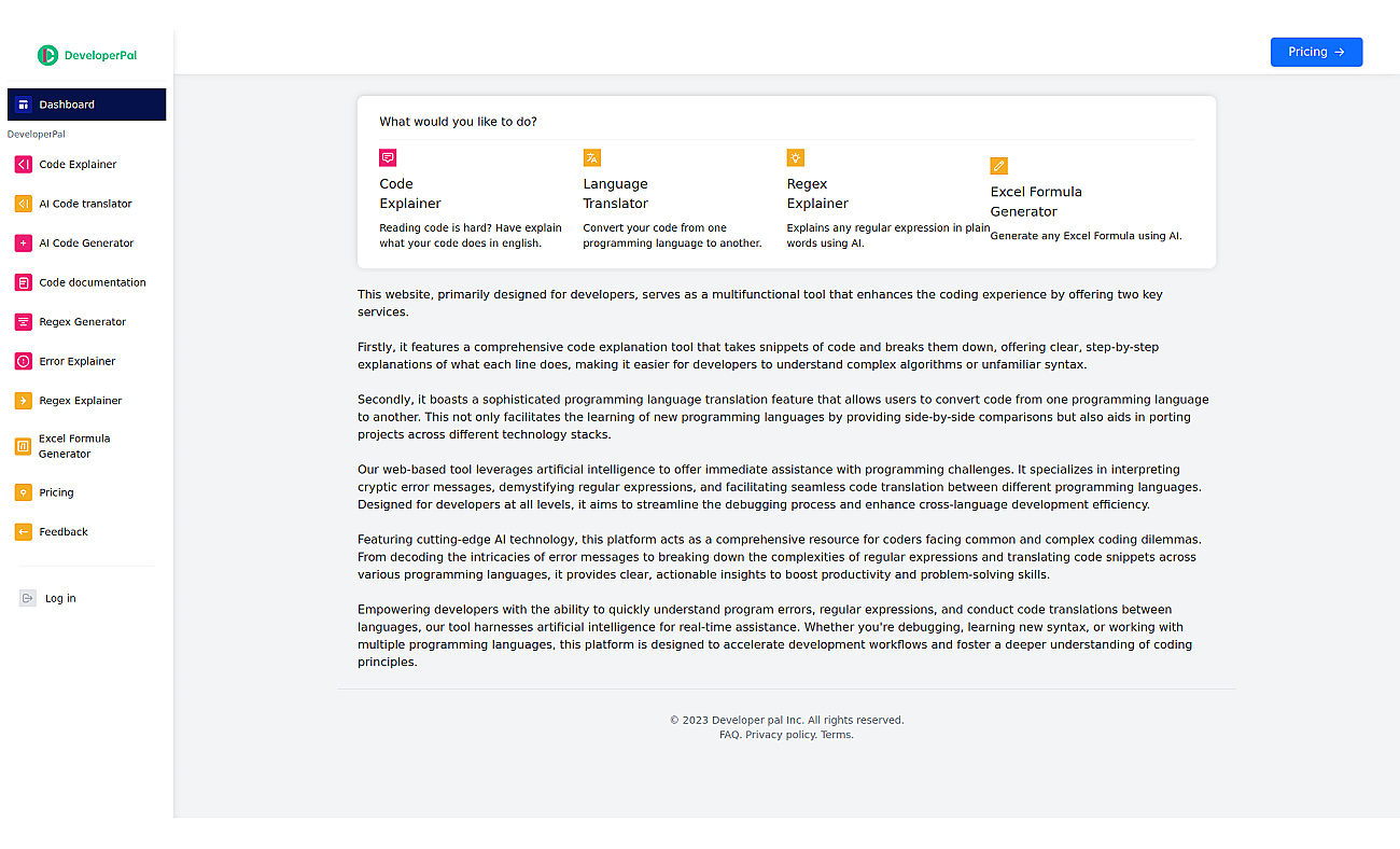 Code Explainer screenshot