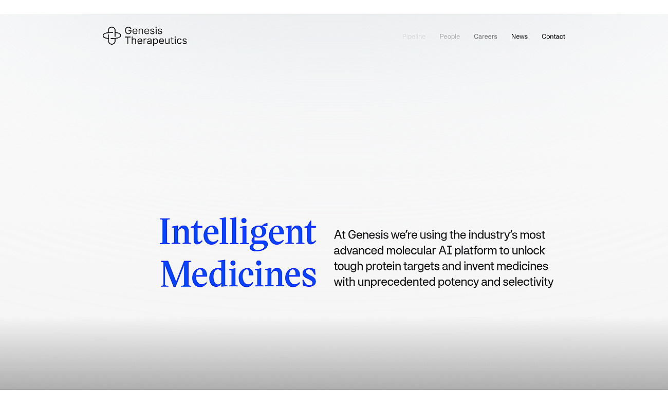 Genesis Therapeutics screenshot