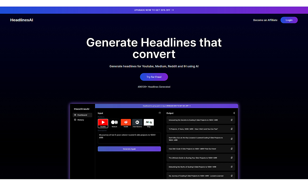 HeadlinesAI screenshot