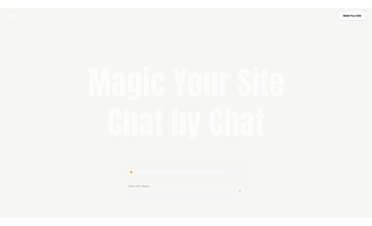 Wegic - Website builder screenshot