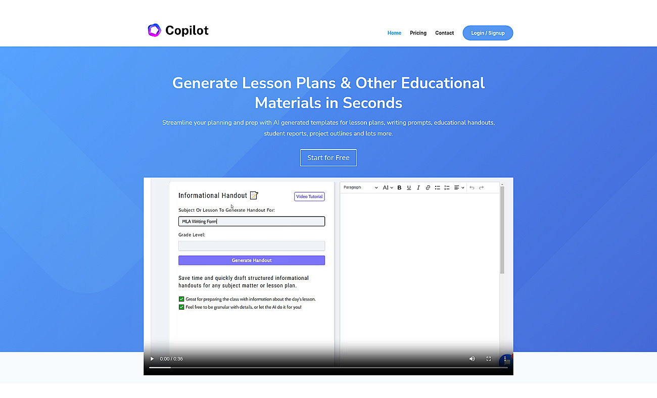 Education CoPilot screenshot