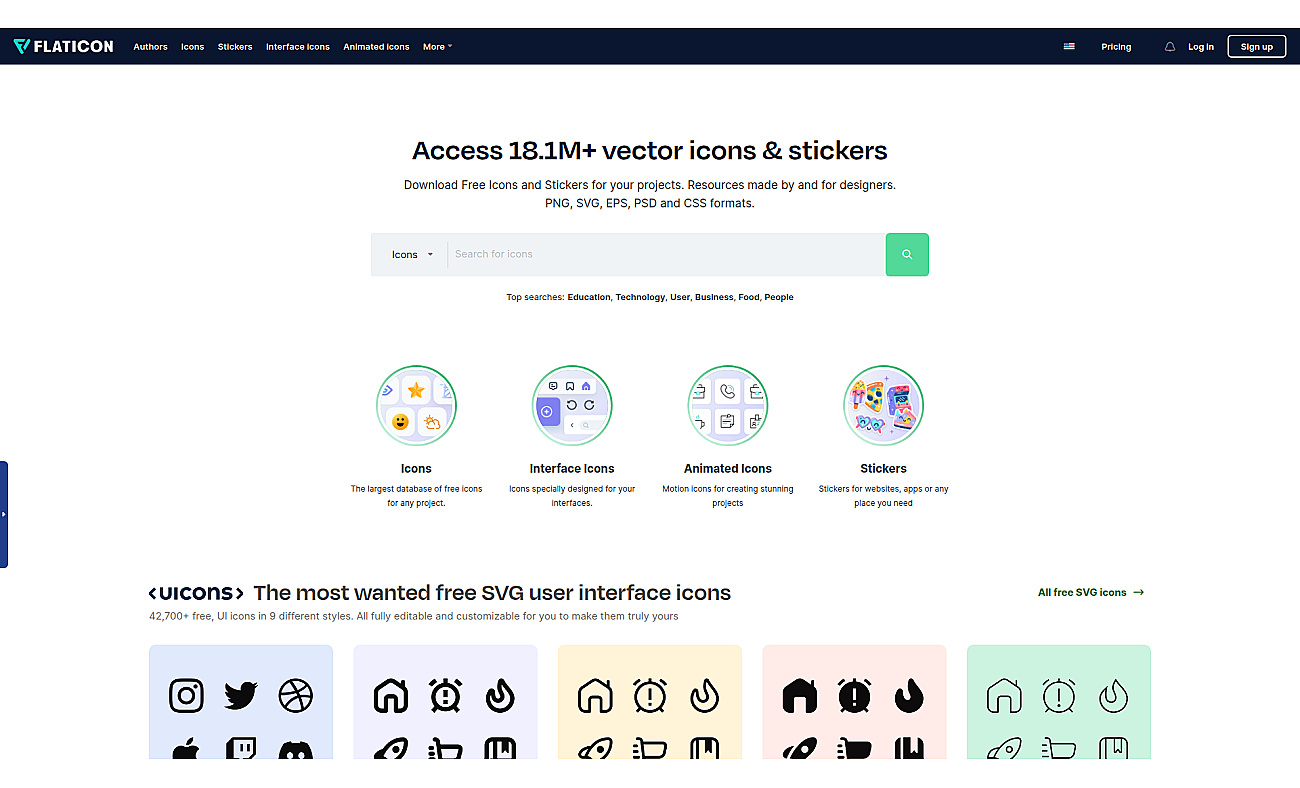 Flaticon screenshot