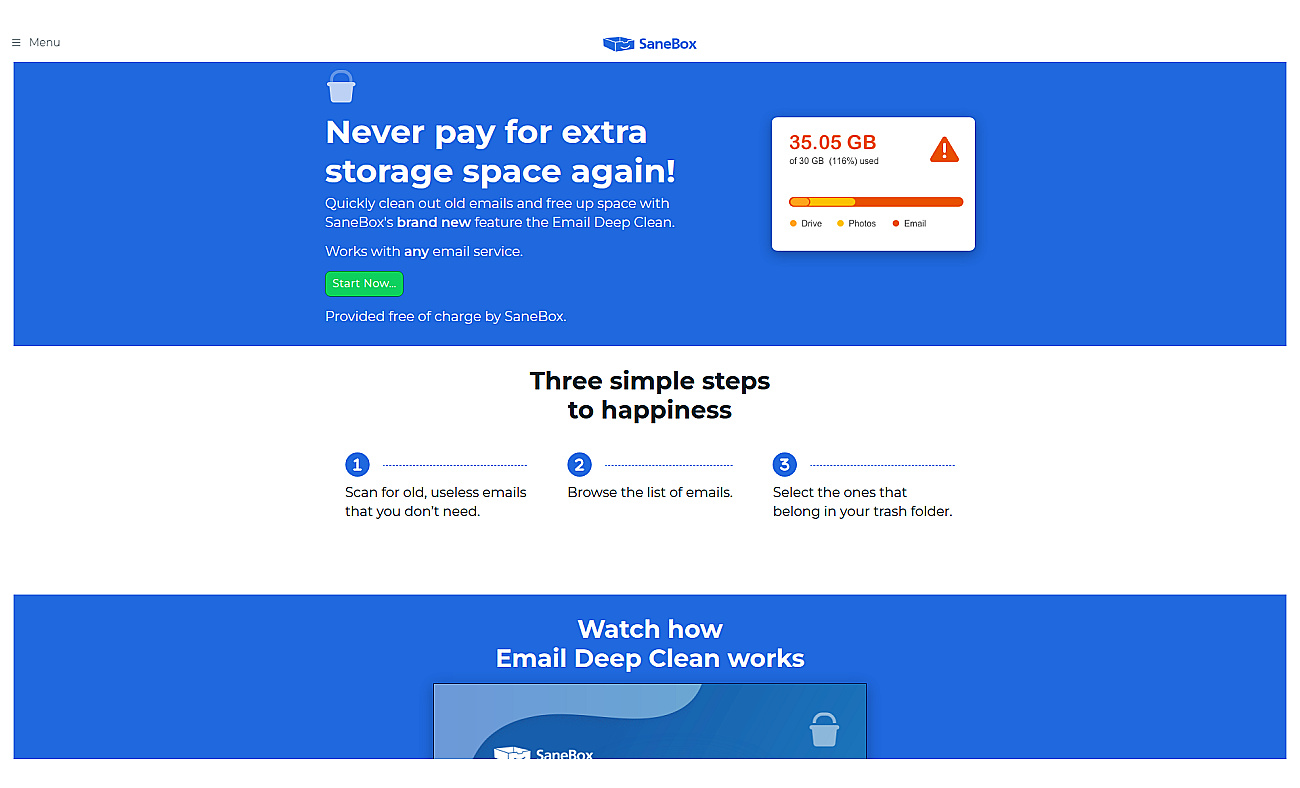 Email Deep Clean screenshot