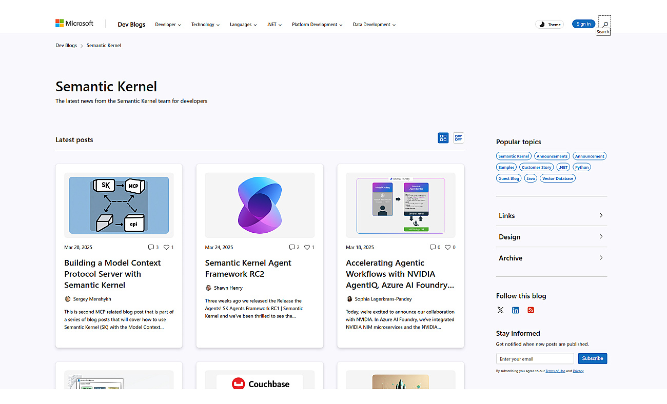 Semantic Kernel (SK) screenshot