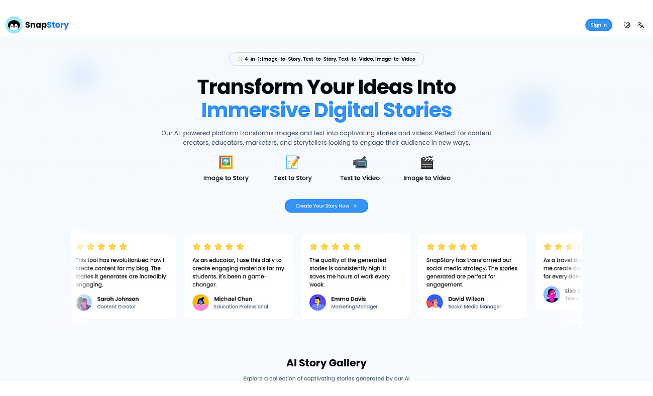 StorySnap screenshot