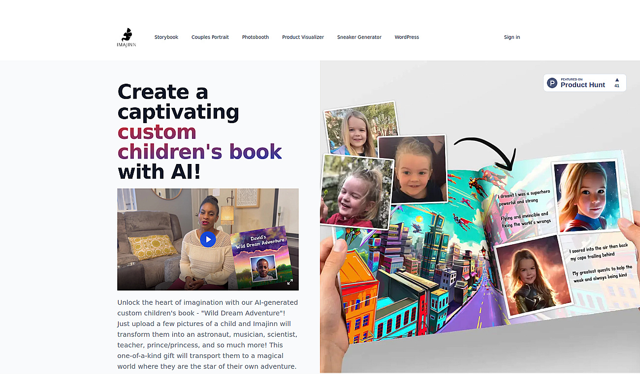 Imajinn AI Children's Book screenshot