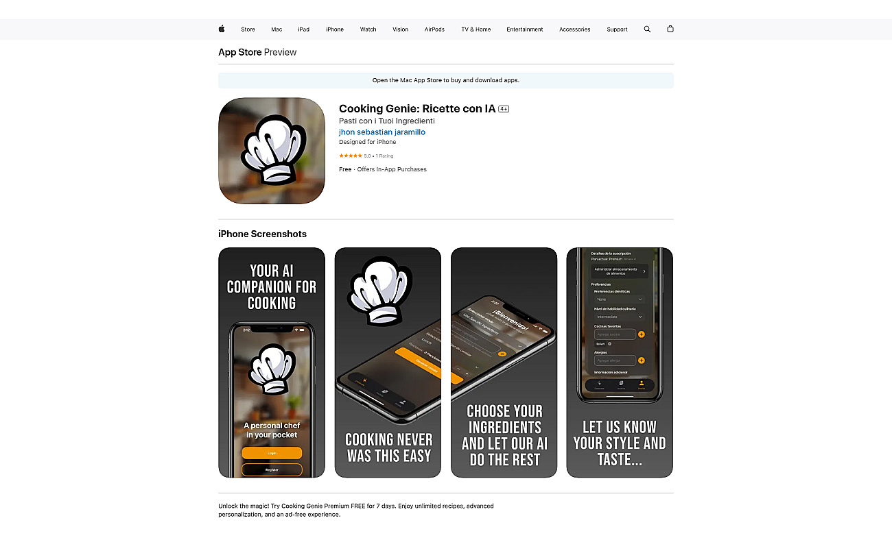 Cooking-Genie screenshot