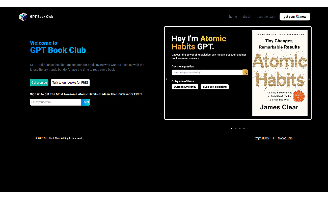 GPT Book Club screenshot