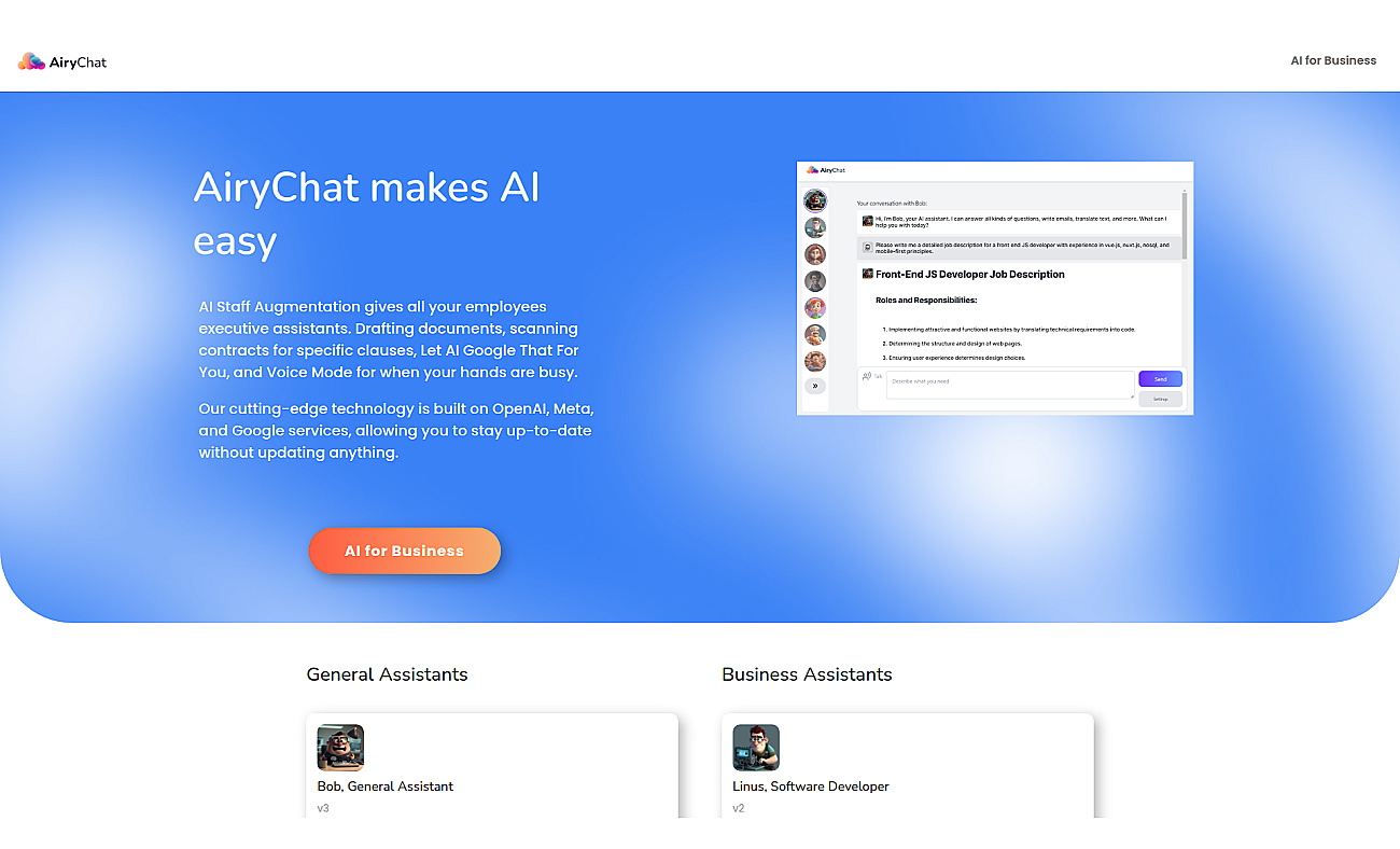 AiryChat screenshot