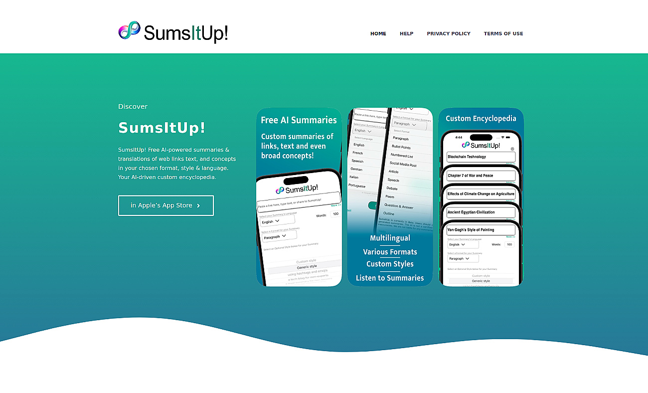 SumsItUp screenshot